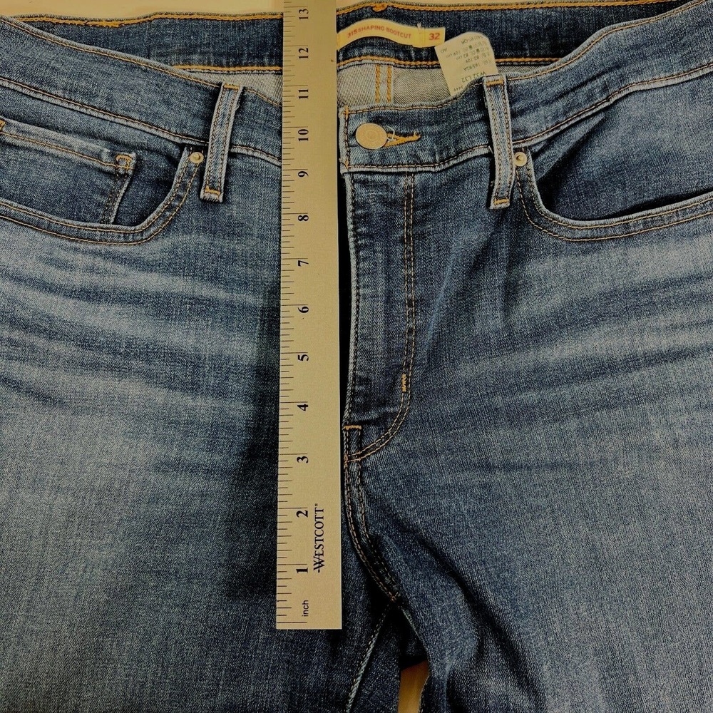 Levi's 315 Women's Shaping Bootcut Jeans Size 32x32 Blue Denim Straight Leg - Picture 10 of 12